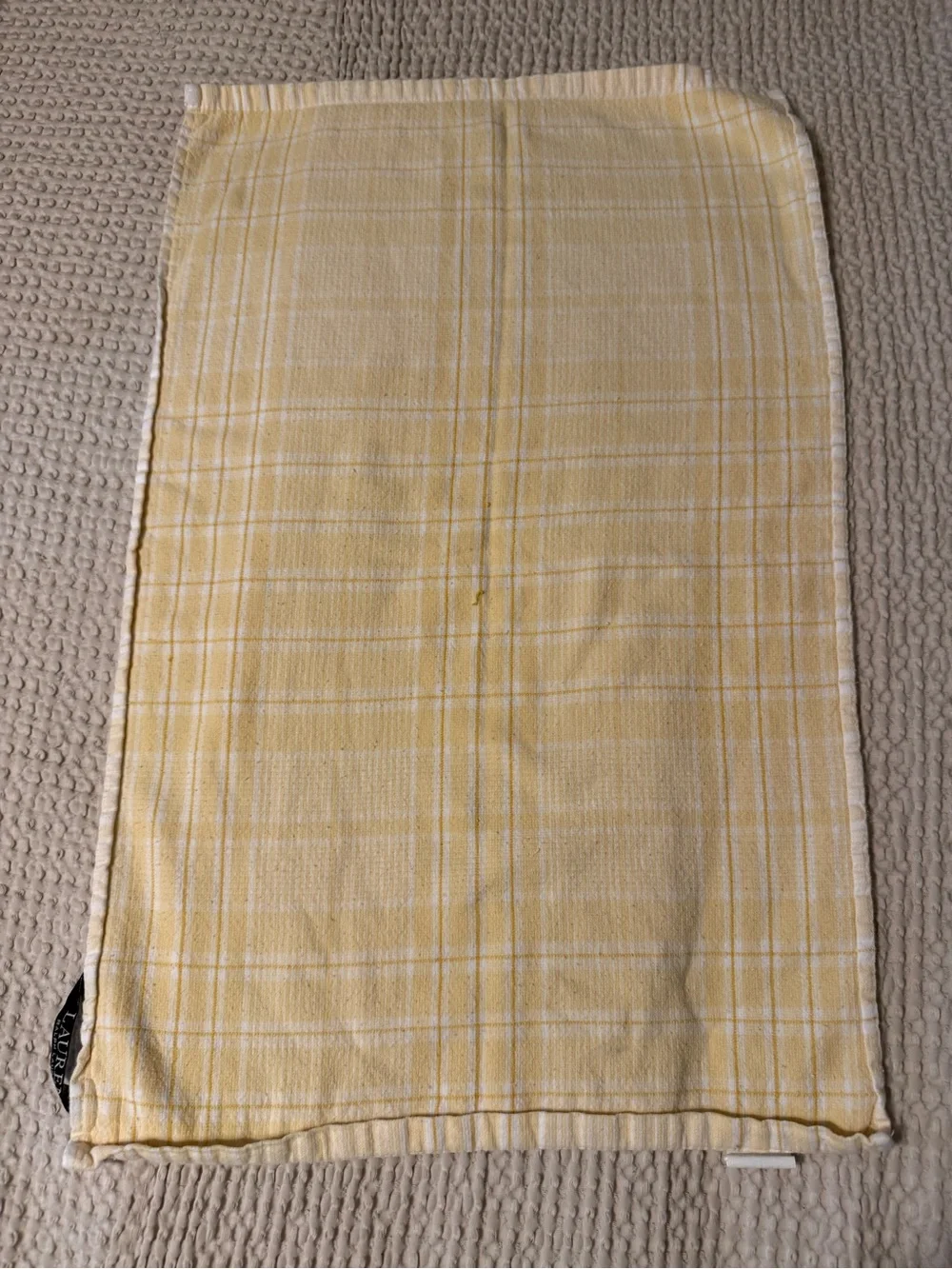 Lauren Ralph Lauren Black Label Yellow and White Striped Beach Towel
